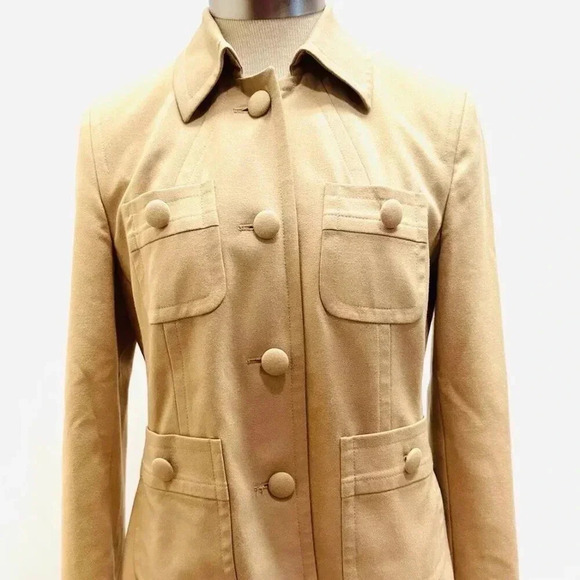 INC International Concepts Tops - INC Women Long Sleeve Button Down Collared Lined Brown Career Jacket Size 6